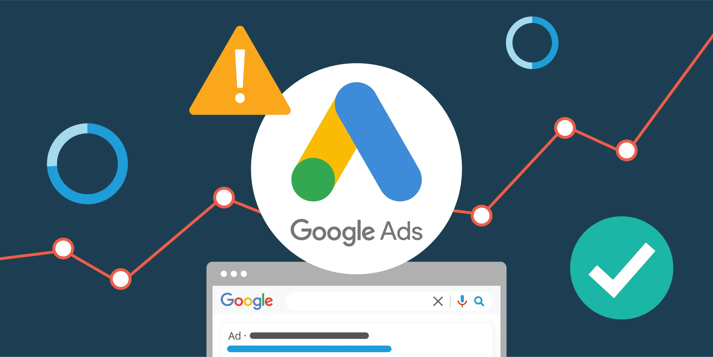 Google Ads concept showing campaign monitoring, search advertising and performance signals