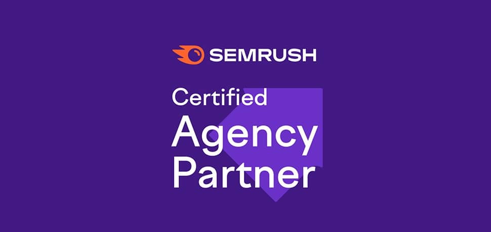 SEMrush Certified Agency Partner badge displayed on neurerohan.com.np, highlighting expertise in SEO and digital marketing strategies.